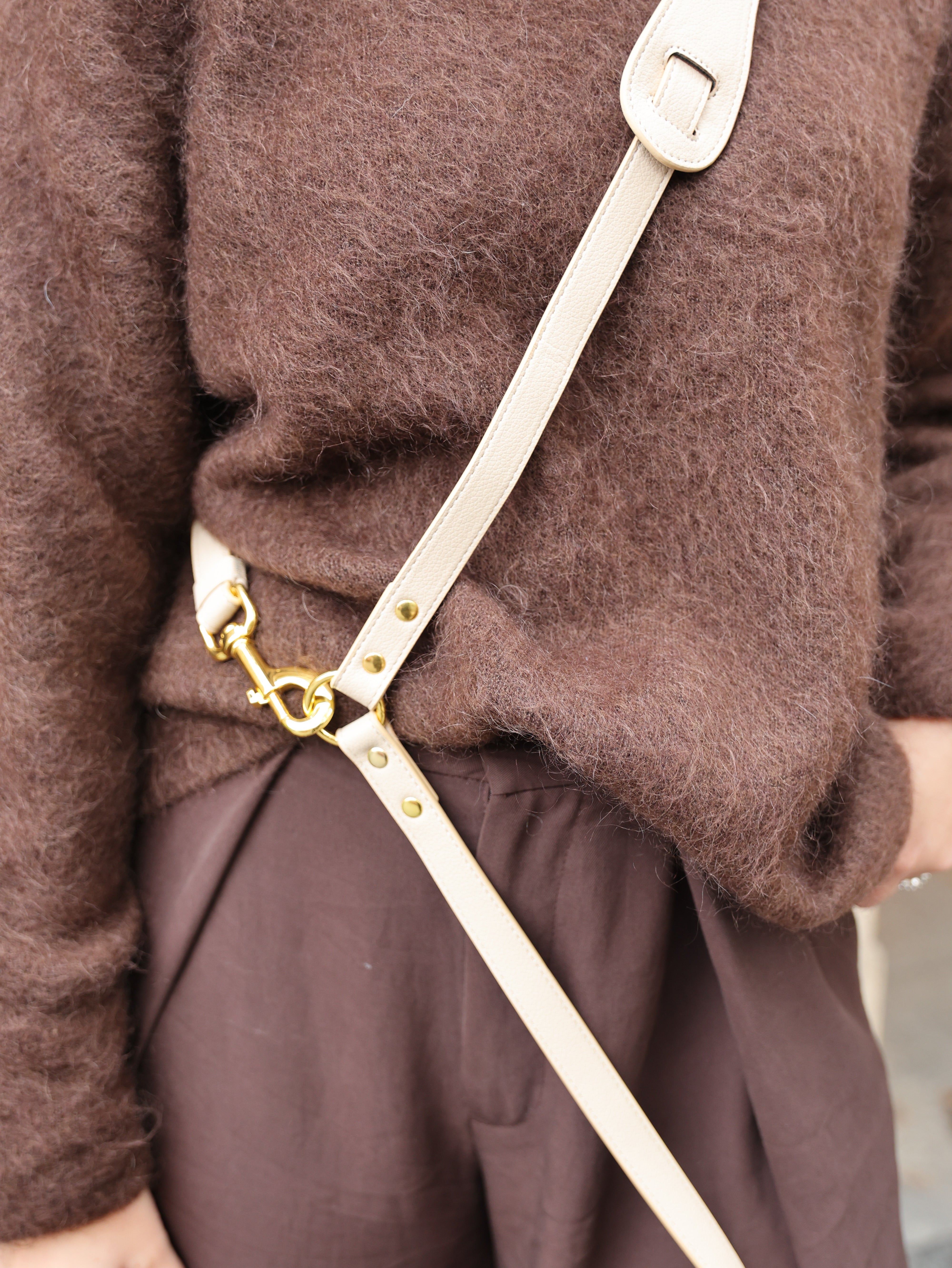 Laisse Main Libre Latte