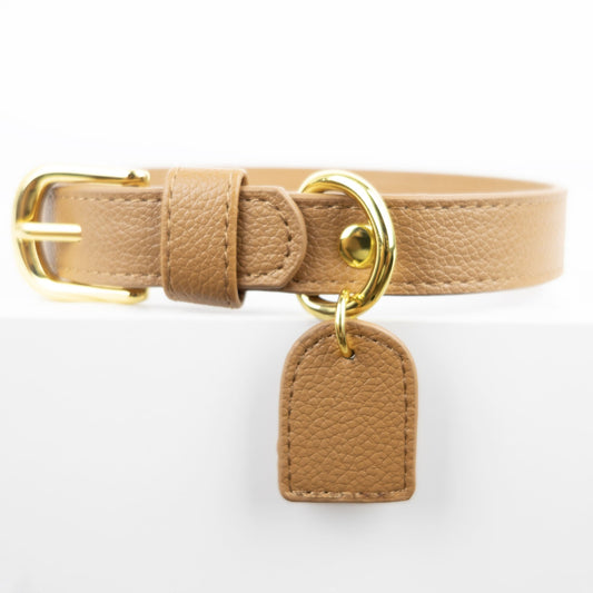 collier pour chien en cuir marron marque française