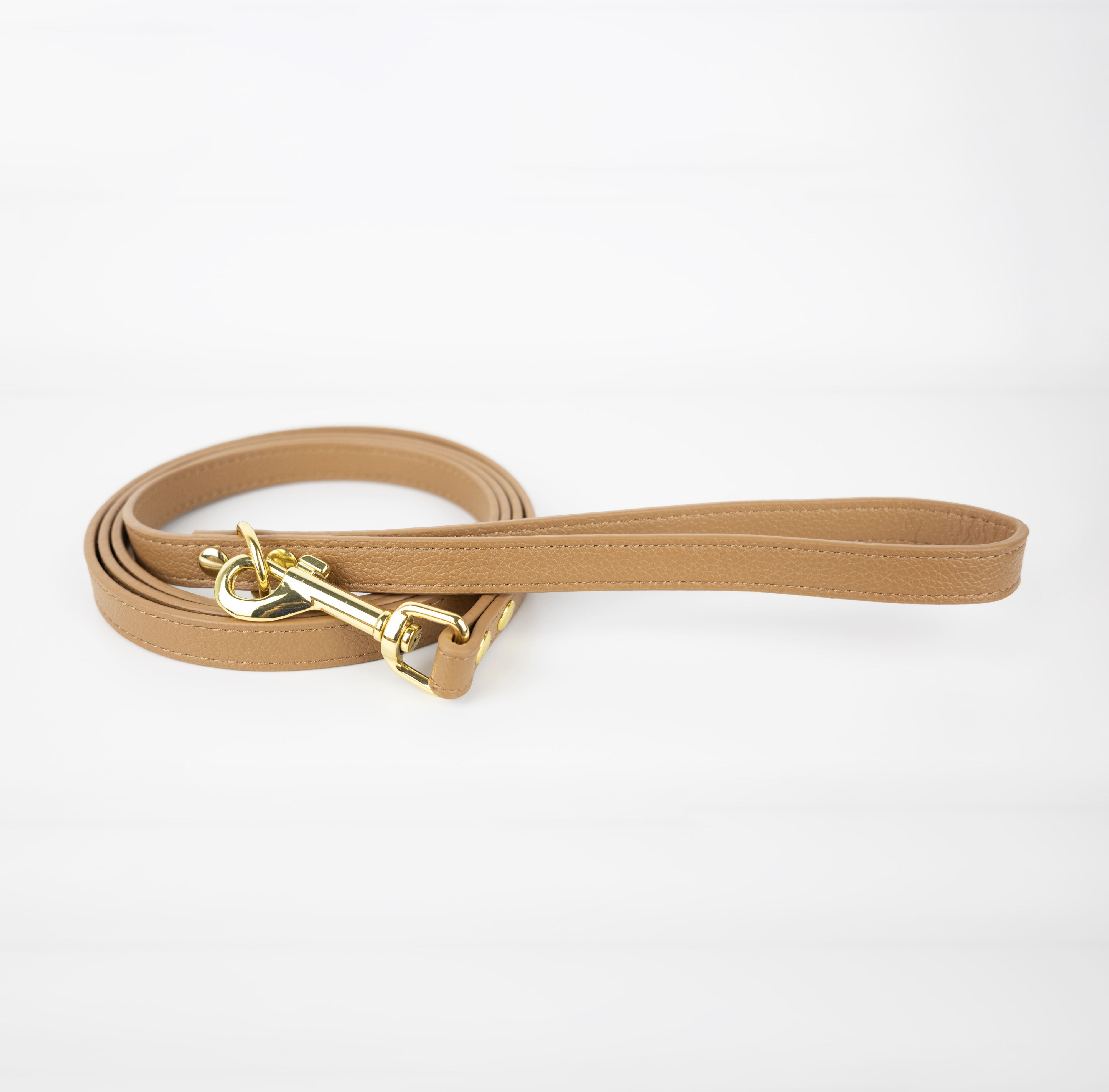 laisse en cuir pour chien de luxe marron 